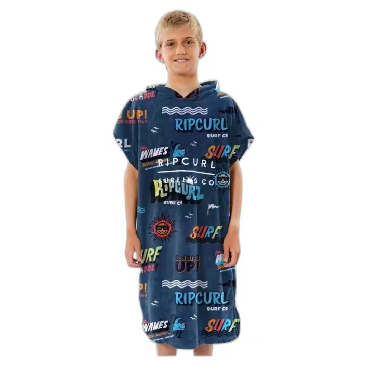 Rip Curl Hooded Print Towel-Boy - 1