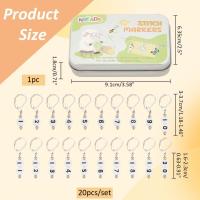 Marcadores De Costura De Número Para Crochet Marcadores De Patrón De Acrílico Con Cierre De Hoz De Hierro Y Abrazadera De Crochet - details 1