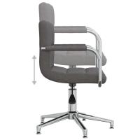vidaXL Silla de oficina giratoria tela gris oscuro - details 4