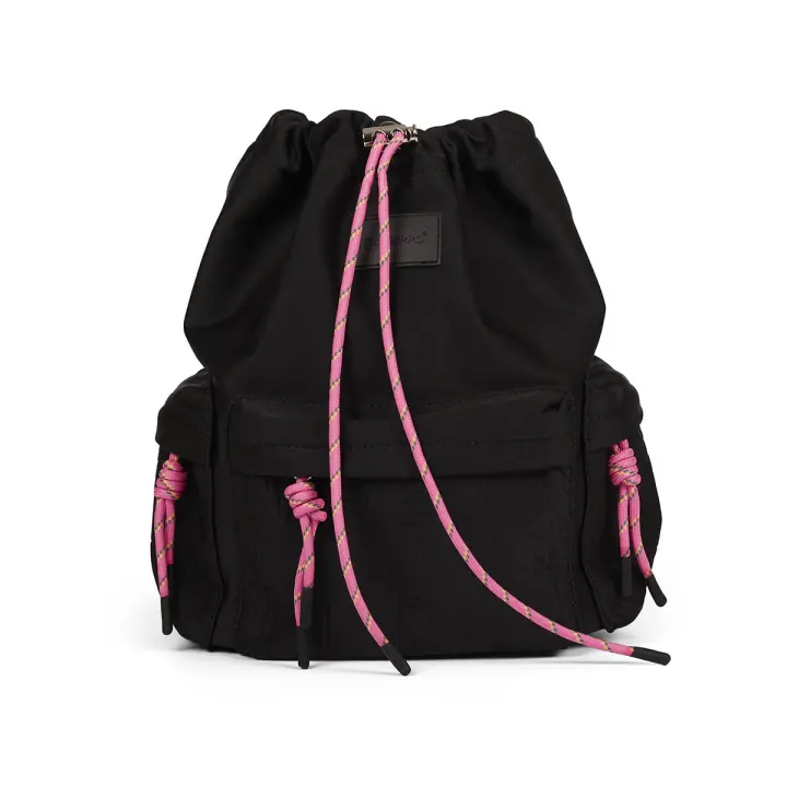 Mochila Neopreno Negra Gioseppo Cierre Frunce Regulable - 1