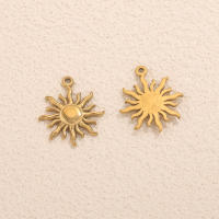 5pcs Encantos De Sol En Acero Inoxidable Para Conectores De Joyería Suministros Para Hacer Pendientes DIY Encantos Solares Encuentros De Joyería - details 4
