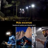 Potente Linterna De Corbata Recargable COB LED Farol De Exterior Luces De Emergencia Para Trabajo Nocturno Camping Suministros De Aventura Apta Para Pesca Ciclismo Senderismo Escalada - details 12