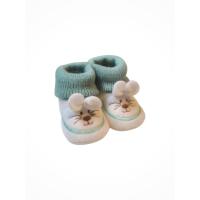Patucos bebé recién nacido suaves, Zapatos bebé con diseño ratón, Patucos antideslizantes recién nacido, Zapatitos bebé orejas y bigotes ratón, Calzado bebé primeros pasos animalito, Patucos recién nacido ratón cómodos, Zapatitos suaves bebé estilo ratón - details 4