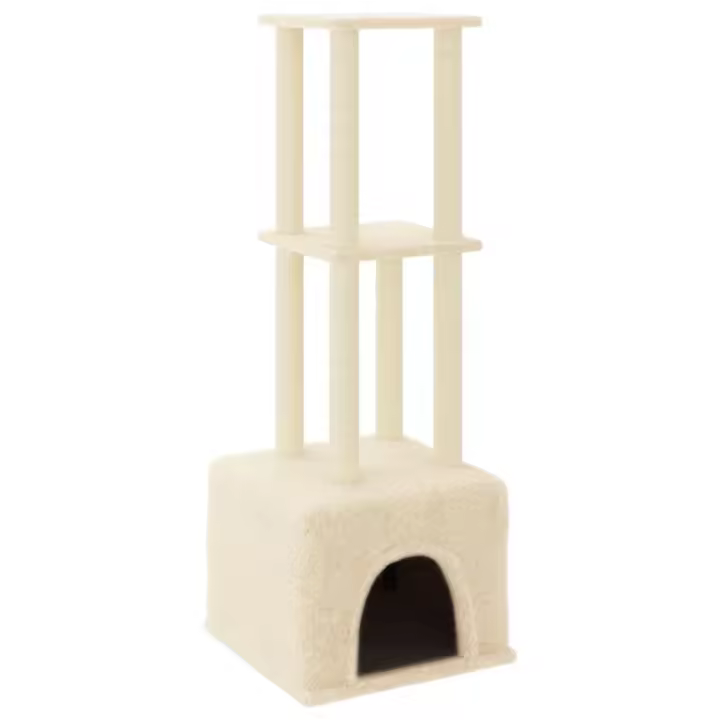 Rascador para Gatos con postes de ISAL color crema 133,5 cm - 1