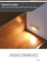 Lámpara Nocturna LED Con Sensor De Movimiento Lámpara De Noche Para Decoración De Habitaciones Y Armarios Con Enchufe EU Luz De Noche Rectangular Para Dormitorio Y Hogar - details 4