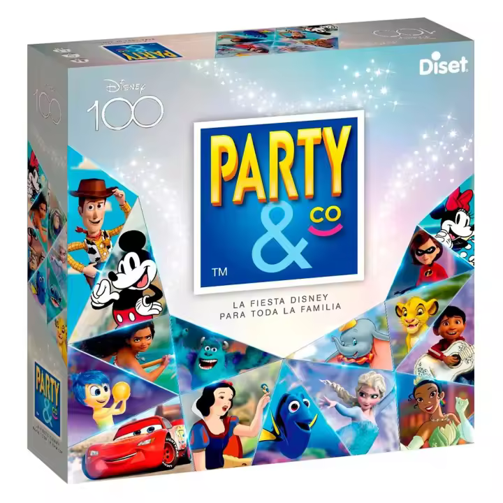 Diset Party & Co Disney Pixar Juegos de Mesa - Pruebas en Equipo - A Partir de 4 Años - Incluye Mickey Trofeo - 1