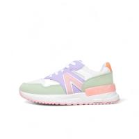 Sneakers de mujer de colorines y blanco - Zapatillas deportivas de mujer con cordonera - lhd-99 - details 1
