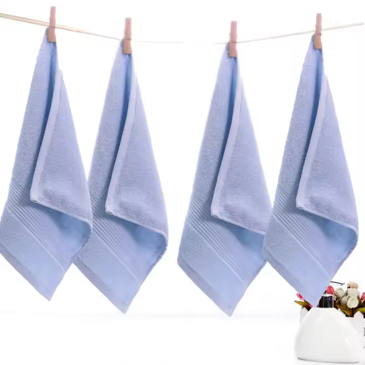 Toallas De Algodón Grueso Cuadradas 4pcs Toallas De Lavado Sólidas Accesorio De Baño Toallas De Mano Técnica Tejida Sin Químicos Para Hombres - 1