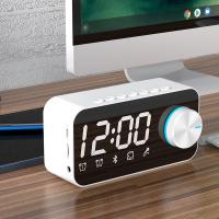 Reloj Despertador with Alarma digital, altavoz Bluetooth, Pantalla LED de Hora y Alarma y Espejo de escretorio, Reloj despertador para estudiantes with Tarjeta para el hogar, altavoz para computadora - details 2