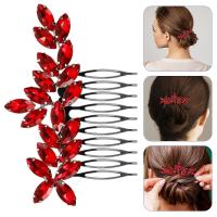 Peine del pelo de la boda peine lateral del pelo Rhinestone Headwear para las damas de honor de la novia - details 1