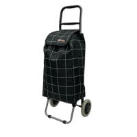 El diseño de celosía de dos ruedas del carrito de supermercado mide aproximadamente 40 L y aproximadamente 95 * 35 * 38 CM. - details 2