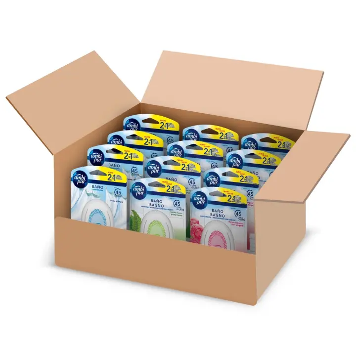 PACK AHORRO - Recambios Ambi pur baño, 3 aromas diferentes, 12 unidades - 1