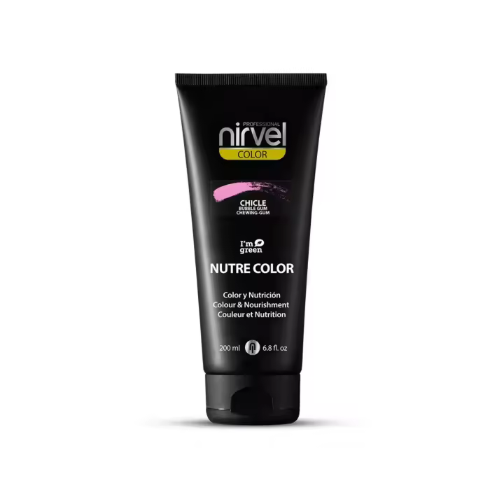 Mascarilla Capilar Nirvel PARA EL CABELLO Color Chicle 200ml Aporta nutrición y brillo al cabello. - 1