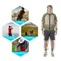 Traje Repelente De Mosquitos Para Exteriores Chaqueta Malla Con Capucha Protección Insecticida Para Pesca Y Camping Con Guantes Y Camisa - details 12