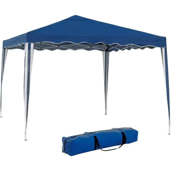 Carpa de jardín plegable 3 x 3 m  con bolsa | Pérgola / cenador plegable para jardín | Sólida estructura de acero - 1