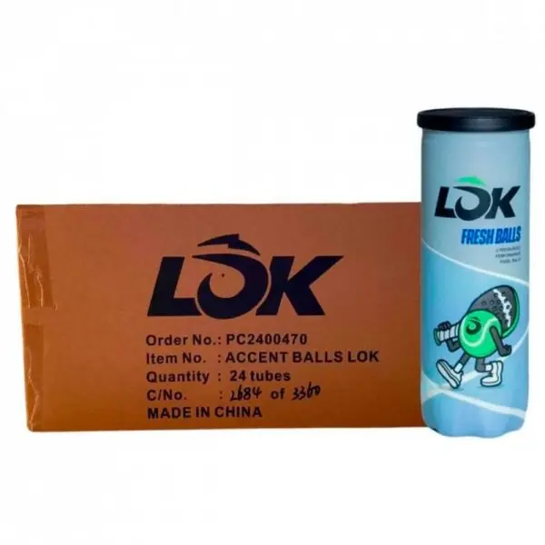 CAJÓN DE PELOTAS LOK FRESH BALLS SNP, ideales para intensas competiciones o exigentes entrenamientos gracias a su alta durabilidad y rebote consistente y veloz. Tacto suave. - 1