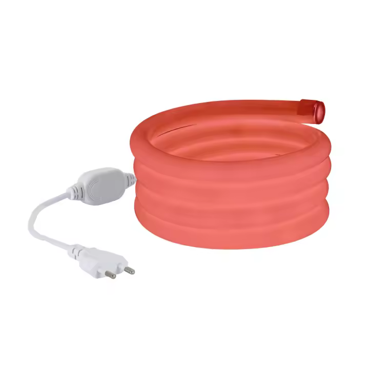 Ledkia Tira Neón LED Regulable 220V AC 120 LED/m Circular 360 Rojo IP67 a Medida Corte cada 100 cm - 1