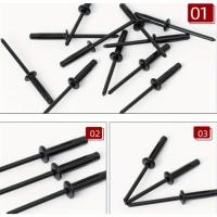 50pcs Tornillos De Ojo De Búho Trifolios En Negro Pintado En Aluminio Para Decoración Y Reparación Del Hogar DIY Tornillo Estrutural De Aleación De Aluminio - details 5