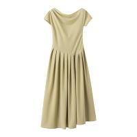 Vestido Largo De Encaje Con Mangas Cortas Y Cintura Ajustada Para Mujer PB&ZA2024 Elegante Y Versátil Moda De Verano - details 10
