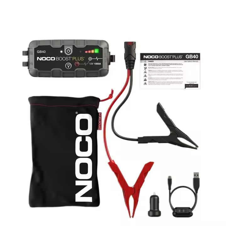 NOCO Boost Plus GB40, Arrancador de Batería de Coche 1000A, Booster de Bateria Portátil y Cables de Arranque Profesionales para Motores de Gasolina de hasta 6,0 litros y Diésel de 3,0 litros - 1