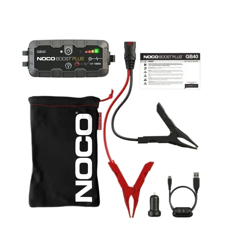 NOCO Boost Plus GB40, Arrancador de Batería de Coche 1000A, Booster de Bateria Portátil y Cables de Arranque Profesionales para Motores de Gasolina de hasta 6,0 litros y Diésel de 3,0 litros - 1
