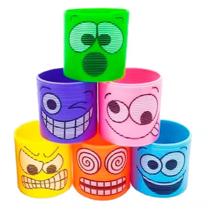 Lote de 12 a 24 Juegos Muelles Caritas Happy Infantiles - Pelotas pequeñas antiestres Originales. Detalles, regalos y recuerdos para Niños, Adultos, Adolescentes prácticos, Bodas, Comuniones, Fiestas Cumpleaños, Navidades - 1