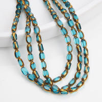 48pcs Cuentas De Vidrio Amarillas De 4x6mm Para DIY Hecho a Mano Collar Pulsera Accesorios Para La Creación De Ropa - details 8