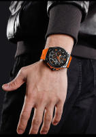 Reloj De Pulsera Deportivo NAVIFORCE Para Hombre Con Correa De Silicona Resistente Al Agua Cronógrafo Calendario Y Manos Luminosas Movimiento De Cuarzo De Alta Calidad - details 3