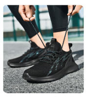 Zapatos De Correr Transpirables Ligeros Con Cordones Antideslizantes Deportivos Moda Zapatillas De Tenis Para Hombre - details 5