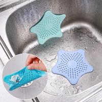 5 unidades de ducha y fregadero de silicona en forma de estrella TERS, guardias de pelo de bañera y fregadero de la cocina de alcantarillado TERS, se puede utilizar para duchas de baño - details 0