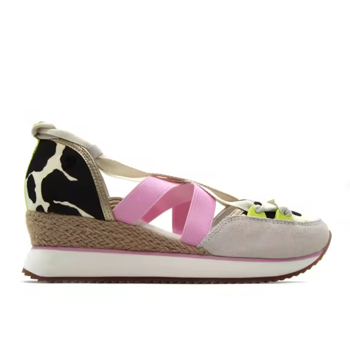 Gioseppo 74958 Zapatillas abiertas,sandalias deportivas,yute,esparto,cordones,de piel y rafia,cuña,tiras elásticas para señora - 1