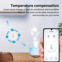 Sensor De Temperatura Y Humedad Zigbee IHSENO Compatible Con Alexa Google Home Tuya Smart Life Monitoreo En Tiempo Real Para Inteligencia Artificial - details 3
