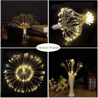 Decoraciones De Navidad Dandelion Fireworks Lamp Luces LED Cadena 200 LEDs Control Remoto 8 Modos Guirnalda De Navidad Multicolor - details 6
