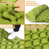 Colchón De Acampar Doble Inflable Con Almohada Y Tela Impermeable Para Senderismo Plegable Matrícula De Viaje Ligera - details 11
