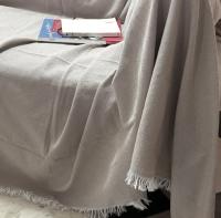 Manta Multiusos para Sofá y Cama, Colcha Foulard de Algodón-Poliéster, Cubresofá o Cubrecama Lavable, 180x290 cm, Suave y Resistente para Hogar, blanco, negro, beige, verde, marrón, gris, azul, turquesa, varios colores - details 14