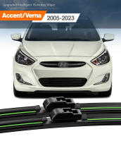 LimpiaFachada Pinceas De Limpio Para Hyundai Accent Verna 2005-2023 Accesorios Para Ventanas Delanteras De Coche Material De Goma Natural Intelligent Boneless Wiper Tamaño Original Del Coche - details 0