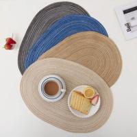 Grandes Tapetes De Comedor Ovalados Tejidos En Núcleo 35x50cm Pack De 1/6/10 Piezas En Colores Azul Caqui Crema Ecológicos Para Mesa De Comedor - details 11
