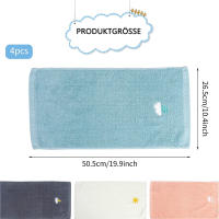 Pack de 4 Toallas de Baño Infantiles Suaves en 4 Colores de Algodón 100% para Niños (25 X 50 Cm, Dibujos Animados Coloridos) - details 1