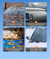 Protector De Parabrisas Para Coche Extra Grande Cubierta Anticongelante Antisalpicaduras Protectora Contra La Nieve El Hielo La Polvo Y El Sol Accesorios Para Automóvil - details 10