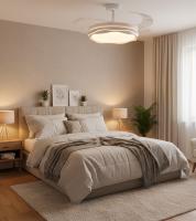BEL AIR HOME - Ventilador KIRA - DC blanco, 4 aspas retráctiles, 72W LED 3000|4000|6000K. Para habitaciones y salones. - details 2