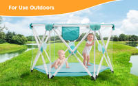 Parque Infantil para Bebé con Bolsa de Almacenamiento de Malla Transpirable Súper Suave Plegable y Portátil Hexagonal para Niños de 0 a 4 Edades - details 6