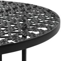 VidaXL Mesa bistró de metal negra 40x70 cm - details 2