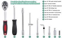 Juego De Herramientas 46pcs 1/4-Pulgada Conjunto De Destornilladores Y Llaves De Fijación Duraderas Para Reparación De Bicicletas Y Automóviles - details 2