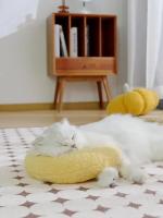 Cojín Pequeño Para Mascotas Gatos Y Perros Sillín De Dormir Con Guardia Del Cuello U Suave Y Grueso Resistente Al Mordisco Caliente Y Cómodo Para Invierno - details 7
