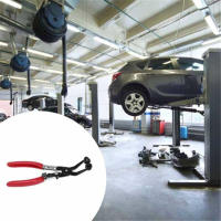 Aguja De Tubo De Garganta Recta/Curva 1Pc Para Automóvil Herramientas De Mantenimiento De Plomería Con Abrazadera De Tubo - details 9