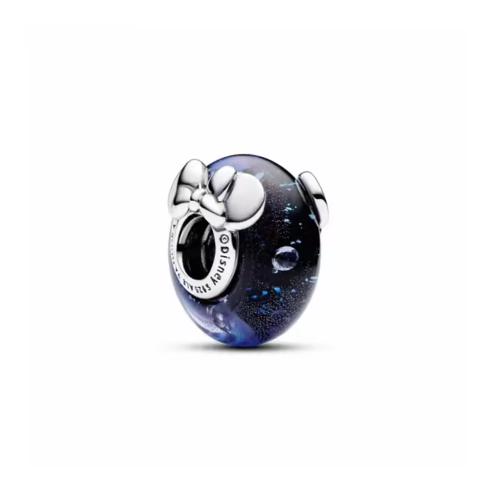 Charm Cristal de Murano Azul Mickey Mouse & Minnie Mouse de Disney - 792958C01 - 1