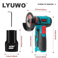 Mini Amoladora De Ángulo LYUWO Recargable Para El Hogar Máquina De Corte Y Pulido Eléctrica Hand Grinder Peso 0.6KG Voltagen 12V - details 5