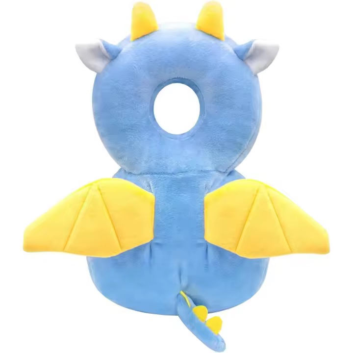 Protector PARA LA Cabeza del Andador, almohadillas suaves de seguridad ajustables para la Cabeza del bebé, para niños de 4 a 24 meses que aprenda a caminar - Dragón de Plush - 1