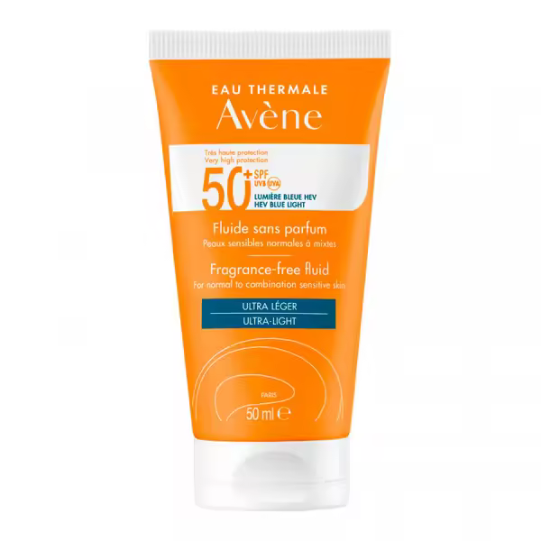 Avène Protector Solar SPF50+ Sin Perfume para Piel Normal y Mixta - 1