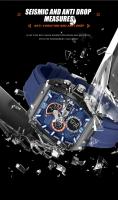 Reloj De Pulsera Digital Analógico SMAEL Para Hombre Con Pantalla Dual Cronógrafo Resistente Al Agua Y Luz LED Correa De Silicona Estilo Casual - details 5